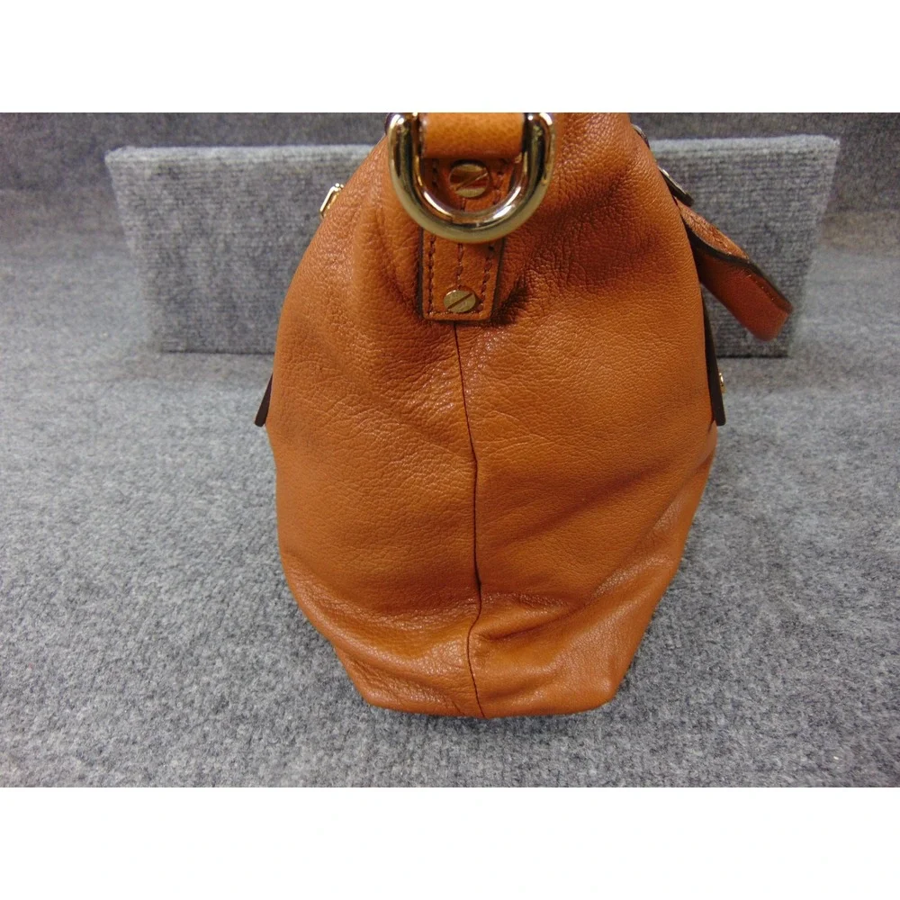 Michael Kors Hamilton Satchel Tan‎ Leather Gold Padlock Luxury Boho Chic Bag